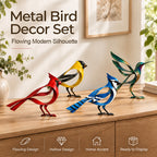 Metal Bird Sculpture for Home Decor