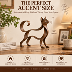 🐱 Maine Coon -tyylinen metallinen kissaveistos