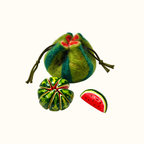 Fruit-Shaped Magnetic Squeeze Toy (Free Felt Bag Included)