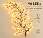 Enchanted Willow Vine Christmas Lights – 8 Lighting Modes & Warm White Glow