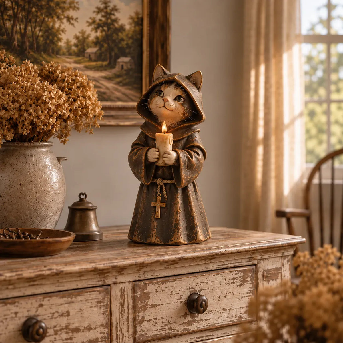 👑 Medieval Cat Court Figurines | 5 Vintage-Inspired Royal Characters for Shelves, Mantels & Cat Collectors 🐈